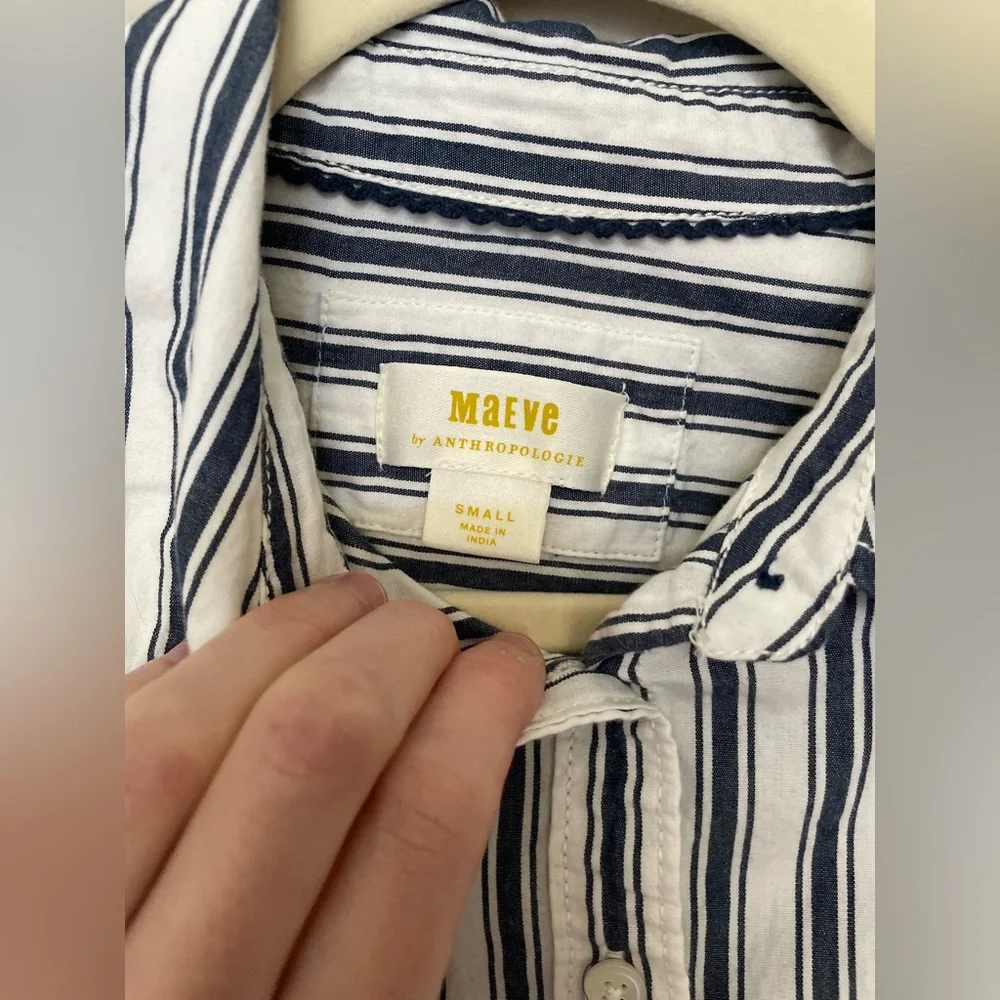 Anthropologie Maeve The Bennet Oversized Button Down Shirt - Picture 4 of 5